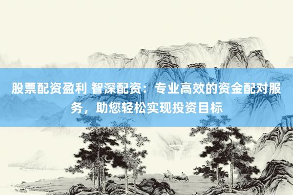 股票配资盈利 智深配资：专业高效的资金配对服务，助您轻松实现投资目标
