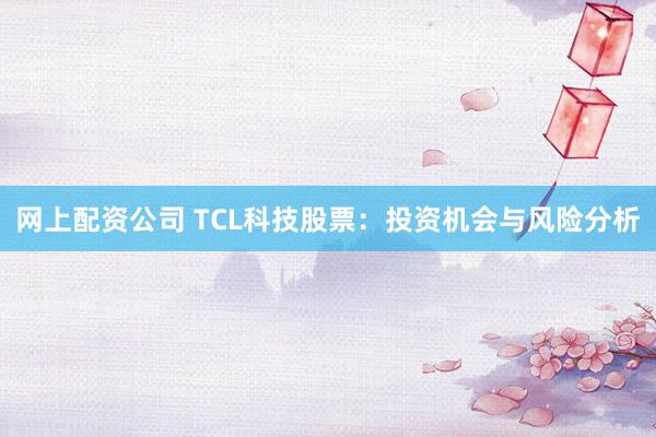 网上配资公司 TCL科技股票：投资机会与风险分析